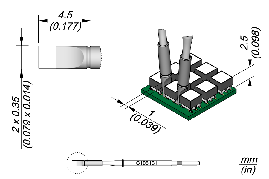 C105131 - Cartridge Chisel 2 x 0.35